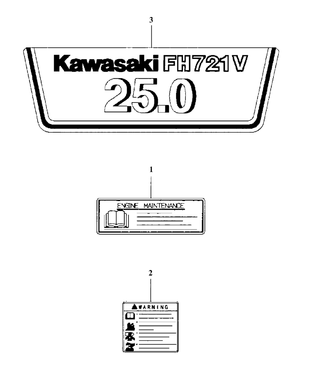 Fh721v-As15 Labels Diagram and Parts List for M60-KW 53AB5DCX150-25-HP Cub Cadet Lawn Tractor